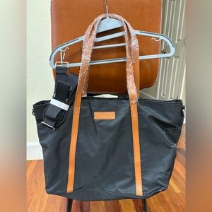 NWT Amazon Black and Tan Tote/Work Bag